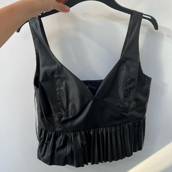 Brand new with tags ZARA Vegan Leather top - Picture 1 of 5